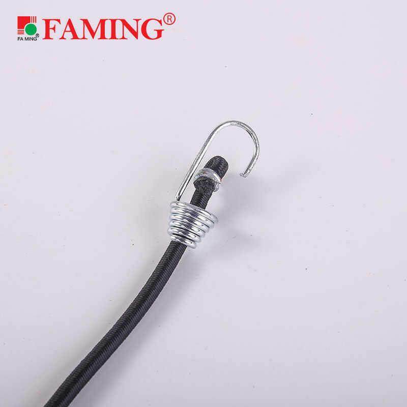 24cm长弹力松紧绳两头带钢钩50条装牛筋+涤纶外包捆绑绳强劲弹力 - 图0