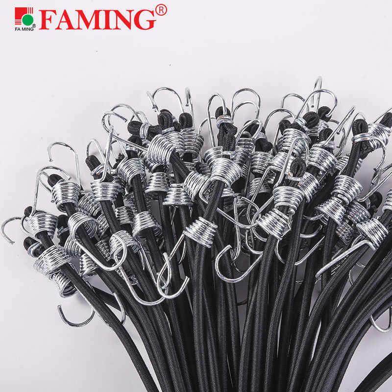 24cm长弹力松紧绳两头带钢钩50条装牛筋+涤纶外包捆绑绳强劲弹力 - 图2