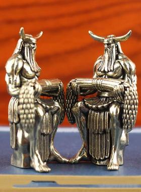 纯黄铜摆件药王神农炎帝人物铜像药祖神农氏祖师炎帝神农大帝雕像