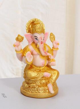 泰国象神摆件桌面东南亚大象工艺品印度象鼻神书桌办公室招财装饰