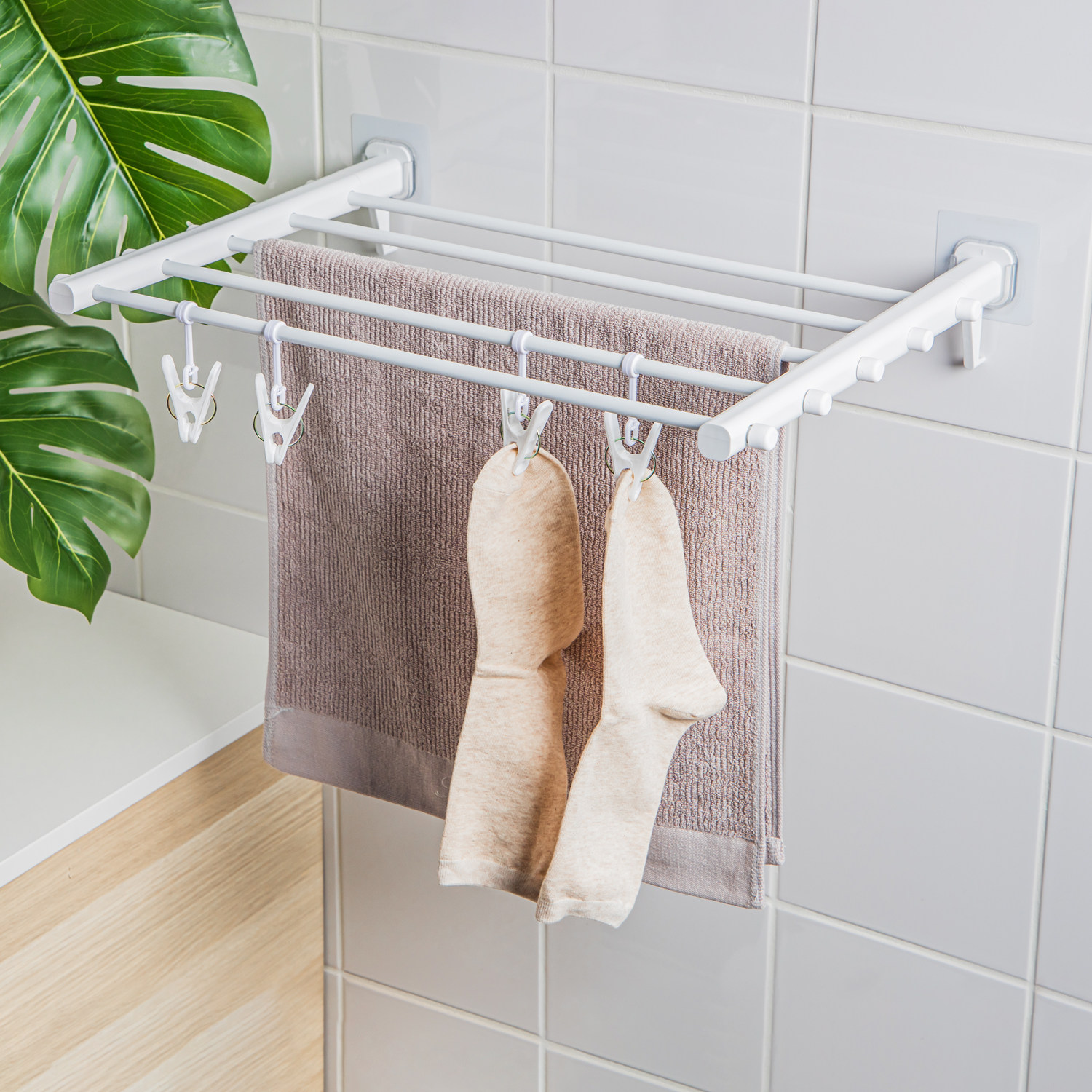 折叠晾衣架窗台室内晒鞋架免打孔阳台小型晾晒神器五杆毛巾晾晒架,淘宝优惠券,粉丝福利购,淘宝优惠卷