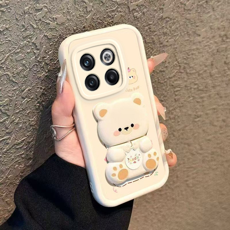 适用一加AcePro手机壳小熊支架ONEPlusAcePro保护套OPPO新款1加Ace十Pro硅胶软壳1+ACEPor全包防摔AECPor男女 - 图3