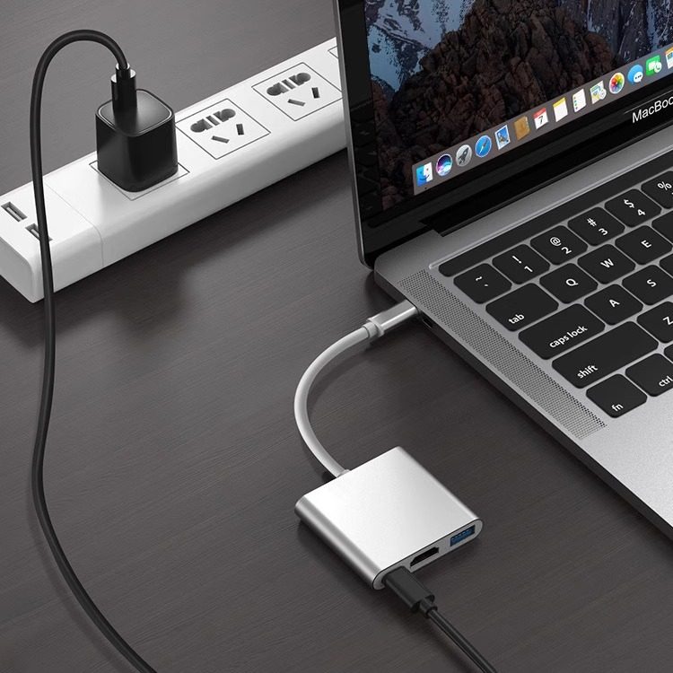 Type-c一拖三拓展坞多接口usb分线器hub接u盘硬盘鼠标苹果17车载,淘宝优惠券,粉丝福利购,淘宝优惠卷
