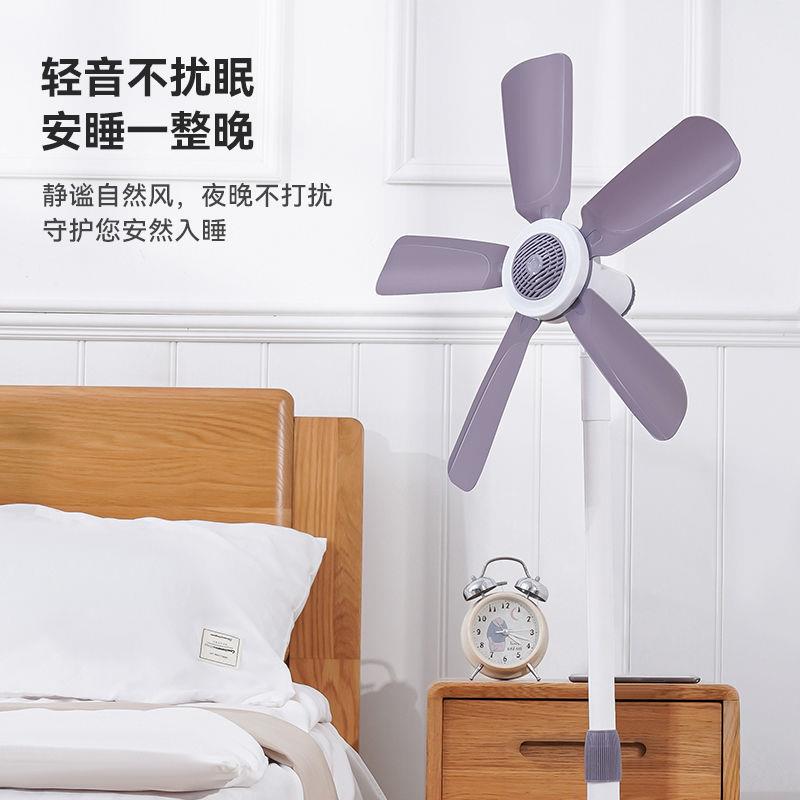 电风扇家用立式落地扇宿舍办公室迷你小型风扇静音五叶式台扇 - 图1