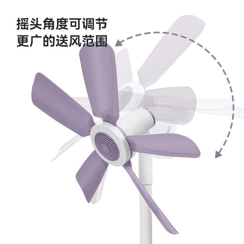 电风扇家用立式落地扇宿舍办公室迷你小型风扇静音五叶式台扇 - 图2