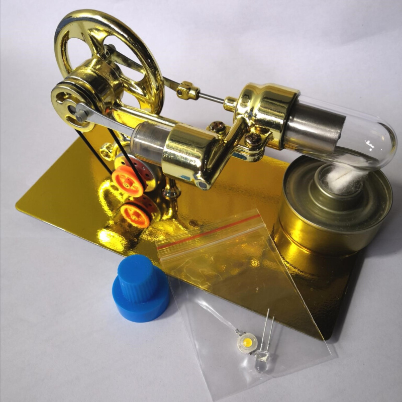 方写斯特林发动机发电机蒸汽机物理实验科普科学制作发明玩具模型 - 图2