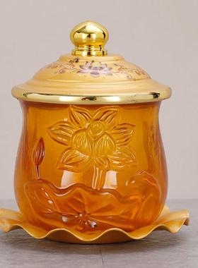 慈缘阁云彩水晶琉璃香炉室内家用供盘果盘供水杯供灯佛具供具用品