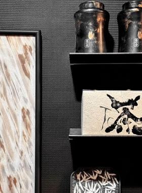 新中式茶叶柜摆件样板间样品屋展示中心书房茶室客厅软装饰品茶叶