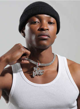 美式配饰潮个性嘻哈古巴链男项链