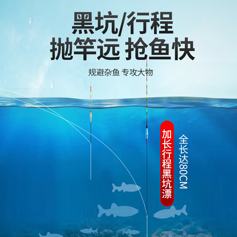 翘嘴行程浮漂大物漂超醒目流氓漂浮钓鲢鳙鱼漂加长夜光漂日夜两用-图2