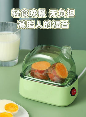 煮蛋蒸蛋器自动断电家用小型1人宿舍多功能蒸蛋羹煮早餐神器迷你