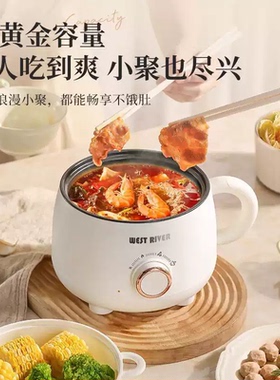 德国蒸煮一体小电电宿舍电锅家用电炒锅电饭煲多功能电热锅火锅