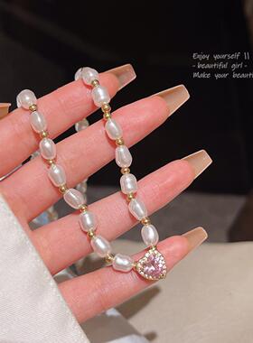 轻奢小众法式珍珠项链女ins潮