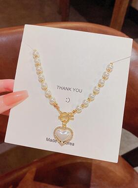 轻奢小众设计感珍珠项链女ins风