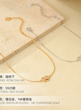 高级感S925纯银ins饰品镀14K金碱