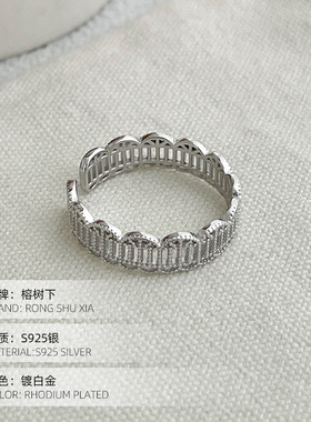 高级感S925银时尚蕾丝系列戒指女