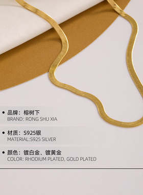 高级感S925银韩国简约choker蛇骨