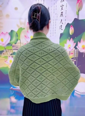 女士外搭针织披肩秋冬新款密织