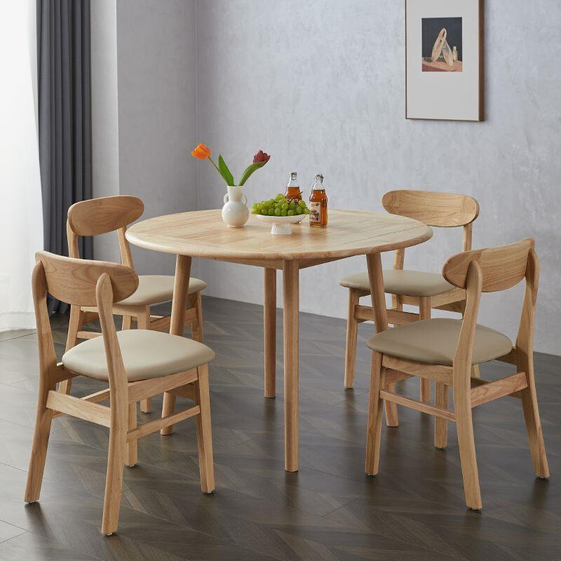 方桌变圆桌全实木折叠餐桌圆形小户型家用正方形多功能伸缩饭桌子
