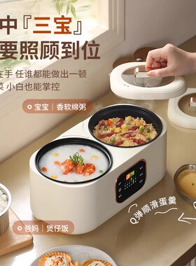 德国智能预约双胆电饭煲家用多功能煲汤低糖不粘1-2-3人电饭锅