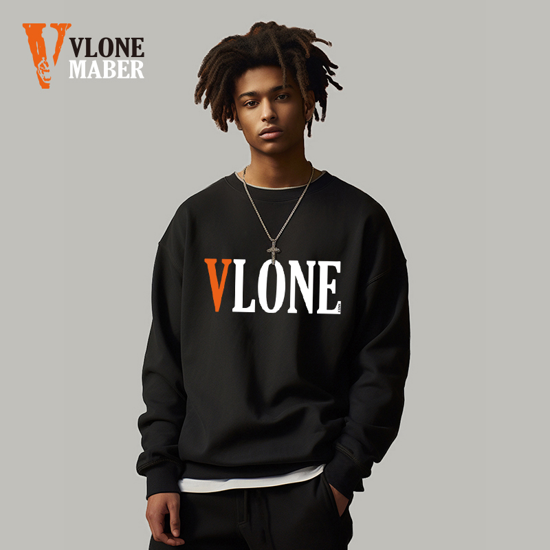 VLONE美式复古圆领卫衣情侣
