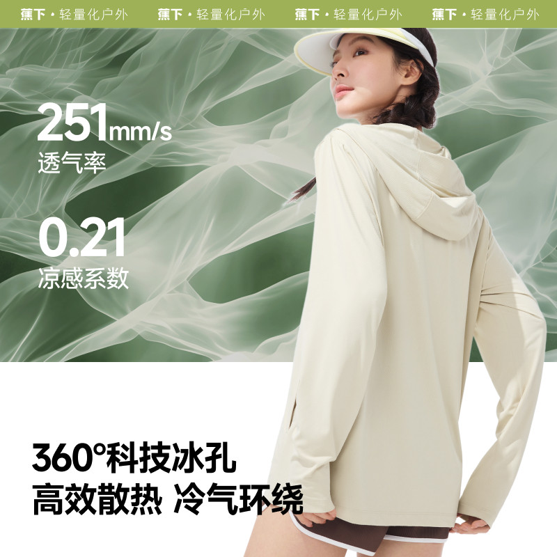 蕉下透气防晒衣情侣同款凉感防紫外线户外运动冰丝运动男女休闲装  运实拍商品图