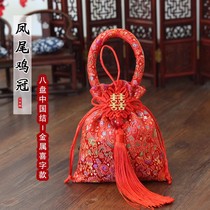 Red Cloth Bag Wedding for children and grandchildren Bags Loaded With Red Dates Peanuts Gui Round Lotus Seeds Early Birth Expensive and Cloth Bag Red Wedding