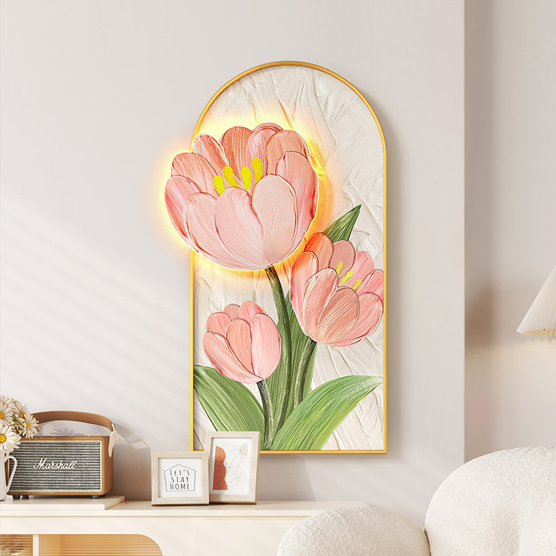 奶油风玄关装饰画入户正对门挂画走廊过道客厅灯画沙发背景墙壁画,淘宝优惠券,粉丝福利购,淘宝优惠卷