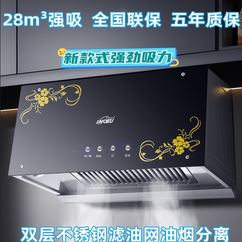 樱花雨抽油烟机家用出租房大吸力中式老式吸油烟机顶吸小型烟罩 - 图0