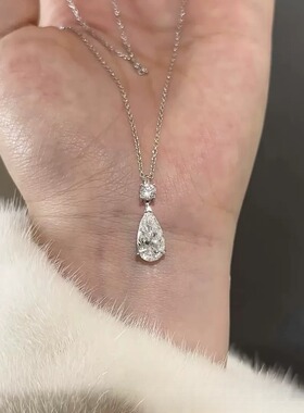 十里珠玉间手作超闪水滴钻项链女