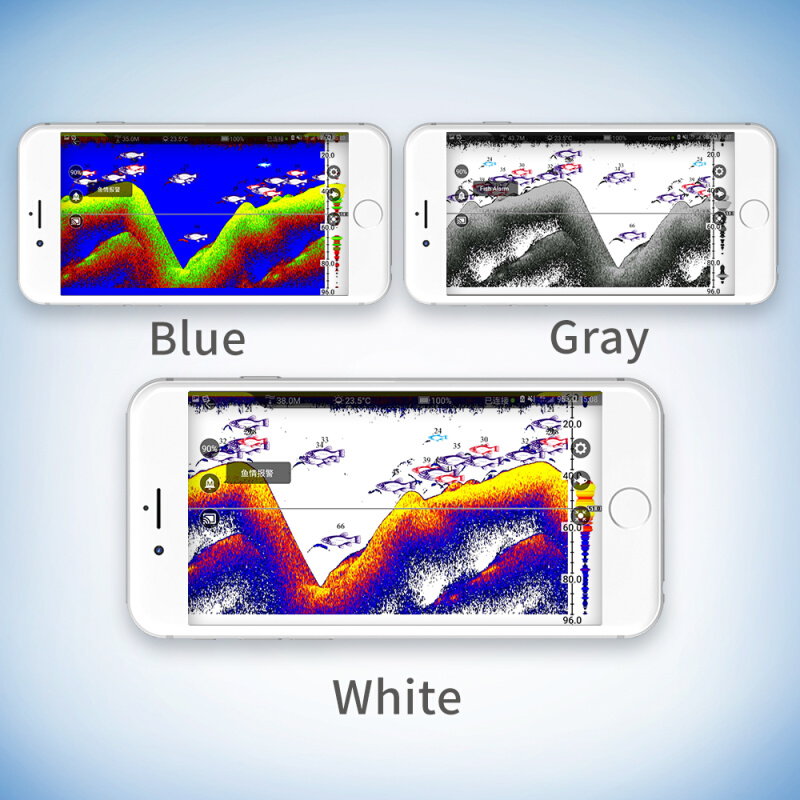 无线声纳水下探鱼器手机可视高清钓鱼超声波路亚冬钓冰钓声呐钓鱼-图2