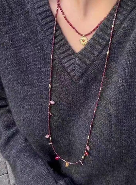 美拉德复古石来转运毛衣链手链