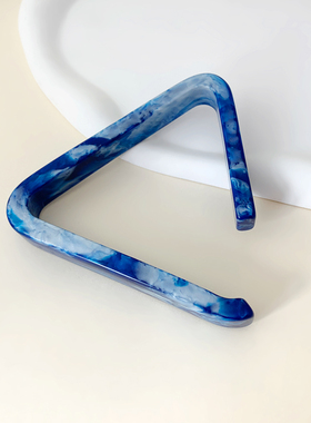 欧美夸张大理石纹蓝色手镯