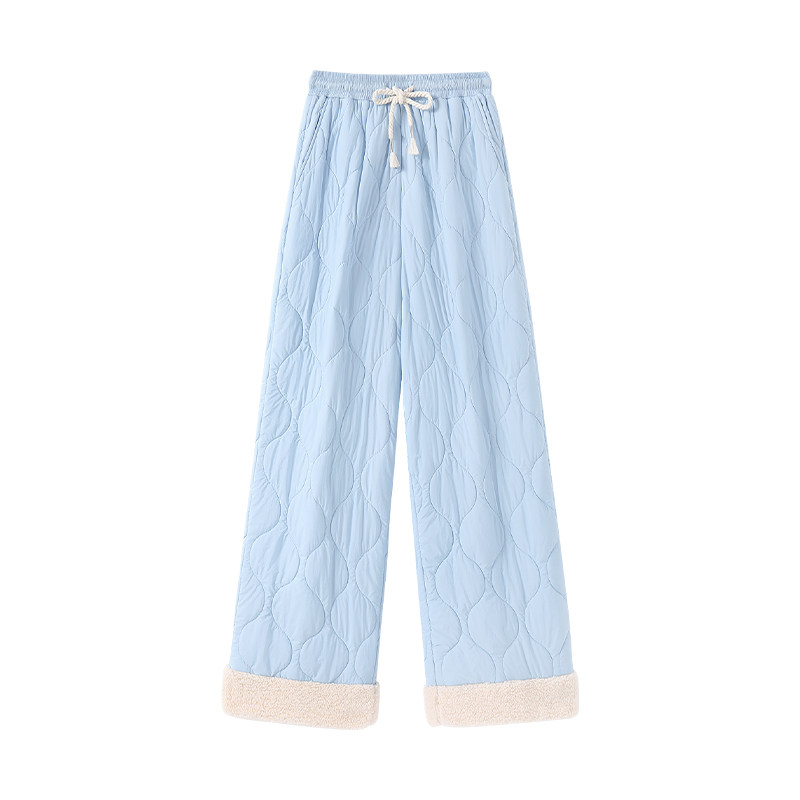 真维斯棉裤女外穿2026新款秋冬季加厚保暖休闲裤菱格阔腿加绒裤子,淘宝优惠券,粉丝福利购,淘宝优惠卷