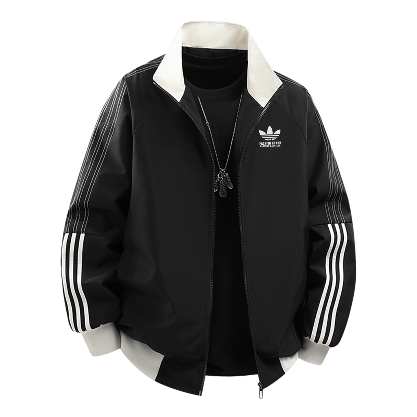 兰瑟姆三叶草2025秋季双面穿运动夹克外套男士三条杠风衣冲锋衣女,淘宝优惠券,粉丝福利购,淘宝优惠卷