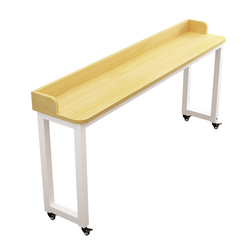 实木跨床桌可移动双人床边桌电脑桌家用懒人床上书桌长条桌小桌子 - 图3
