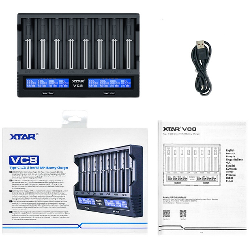 XTAR VC4S 18650锂电池充电器21700放电容量测试VC8快充26650修复-图3
