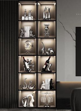 现代家居客厅电视柜装饰品摆件高档轻奢风陶瓷大象酒柜餐边柜礼物