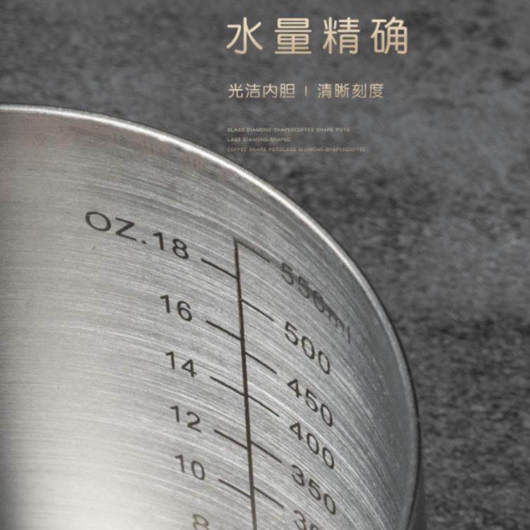 手冲咖啡壶挂耳长嘴壶家用 304不锈钢细口壶套装带温度计防烫木柄,淘宝优惠券,粉丝福利购,淘宝优惠卷