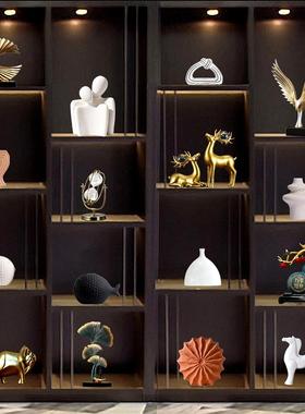 新中式轻奢摆件创意家居高档酒店客厅电视柜酒柜办公室装饰品摆