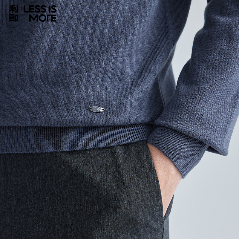 【可机洗羊毛衫】利郎奥莱毛衣2025冬新款保暖针织羊毛衫A4DMS001 - 图3