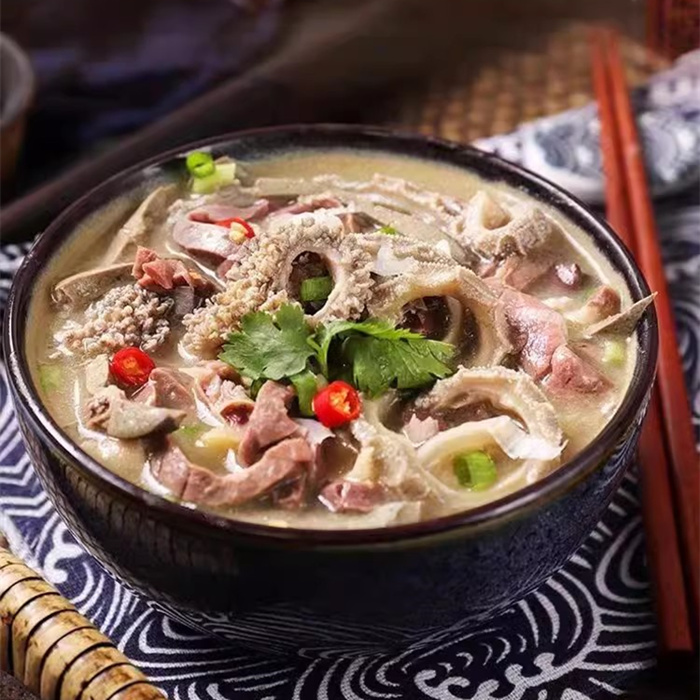 正宗内蒙古草原特产羊杂汤开袋即食熟食250克一袋*4
