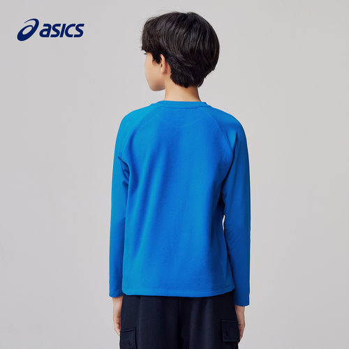 Asics/亚瑟士童装保暖摇粒绒长袖T恤运动透气内搭秋冬新款 - 图2