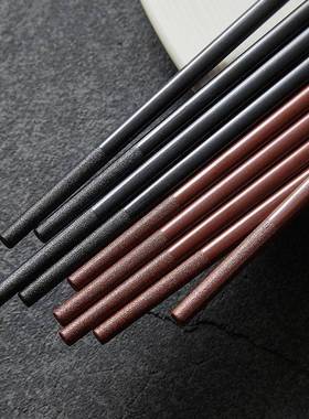 合金筷子10双装新款家用一人一筷高档家庭日式精致防滑防霉分餐筷