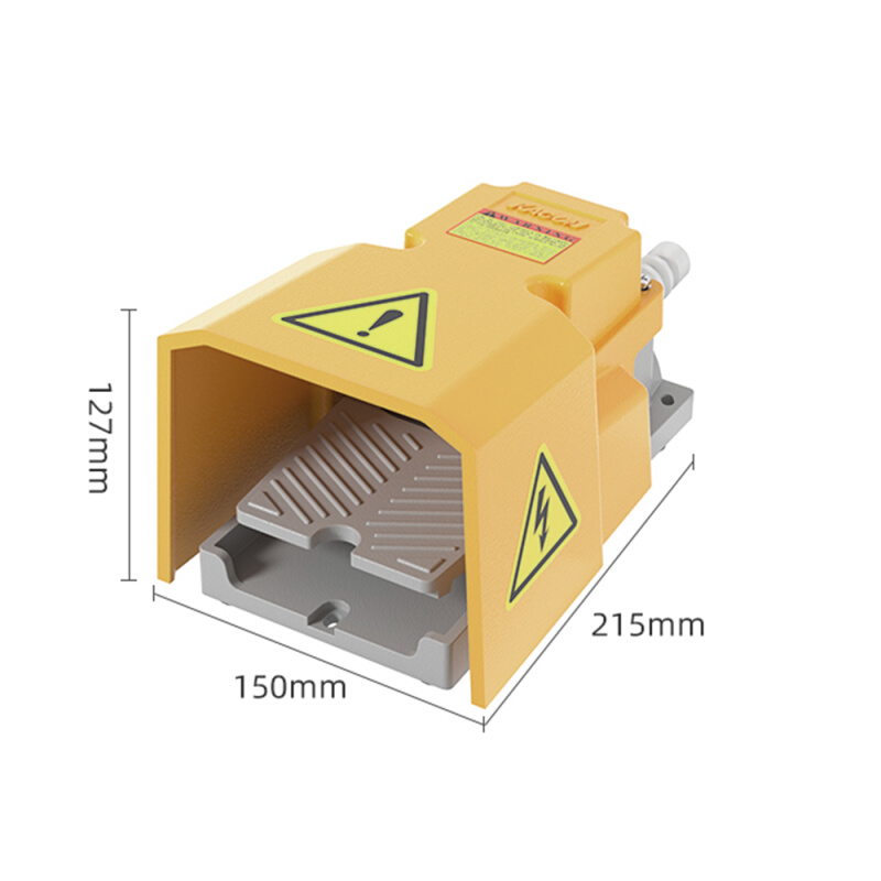 韩国凯昆KACON脚踏开关HRF-HD3NX/-32NX/-3F铝合金工业脚踏板15A - 图0