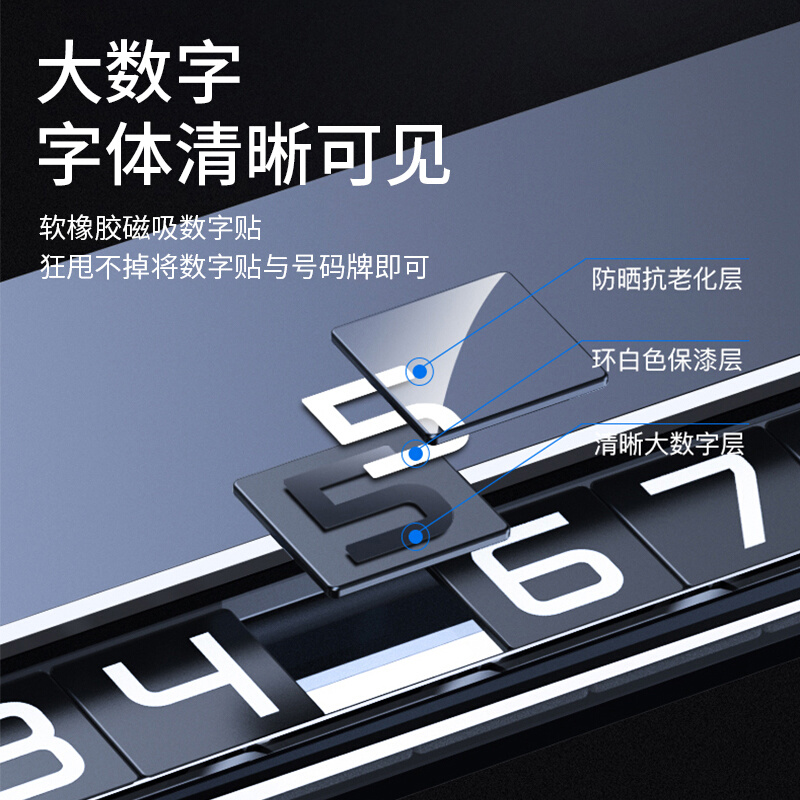 飞凡ER6MARVELR/R7/F7临时停车电话移车挪车号码牌汽车内装饰用品-图0