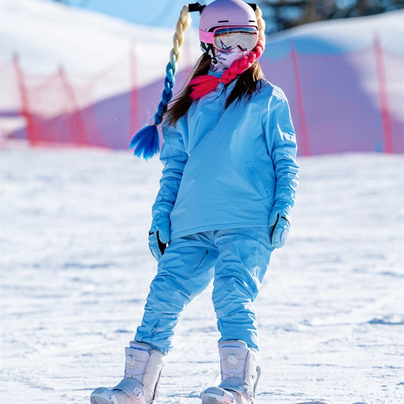 韩国冬季户外 单双板滑雪服女套装 加厚保暖防风防水 滑雪衣裤