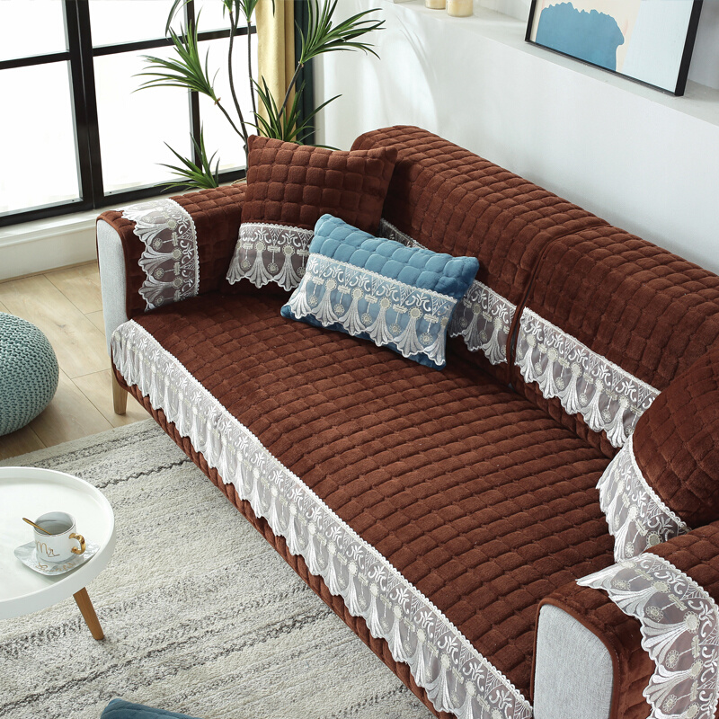 沙发垫防滑通用客厅欧式三人座沙发巾短毛绒现代简约秋冬沙发坐垫