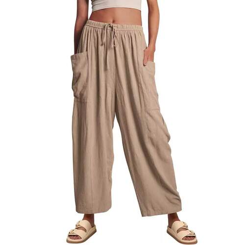 Women's Casual Fashion Woven Wide Leg Pants, Aesthetics - 图1