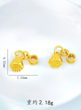 越南沙金不掉色福满莲花镂空花丝六相花古法珠手串仿真金精致手链